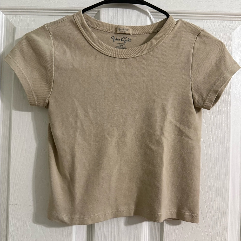 Brandy Melville Beige Baby Tee